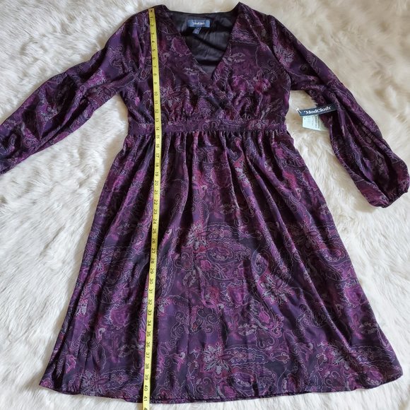 ModCloth Long Sleeve Purple A Moment in Fine Dress Size 10 NWT - Picture 13 of 15